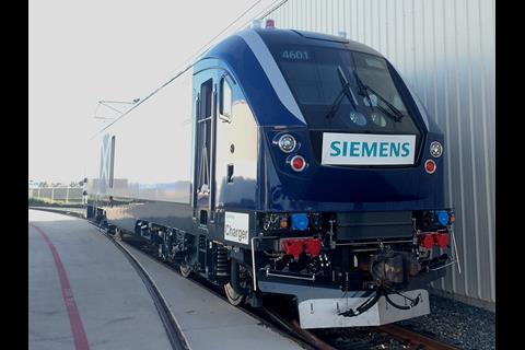 First completed Siemens Charger diesel-electric locomotive.